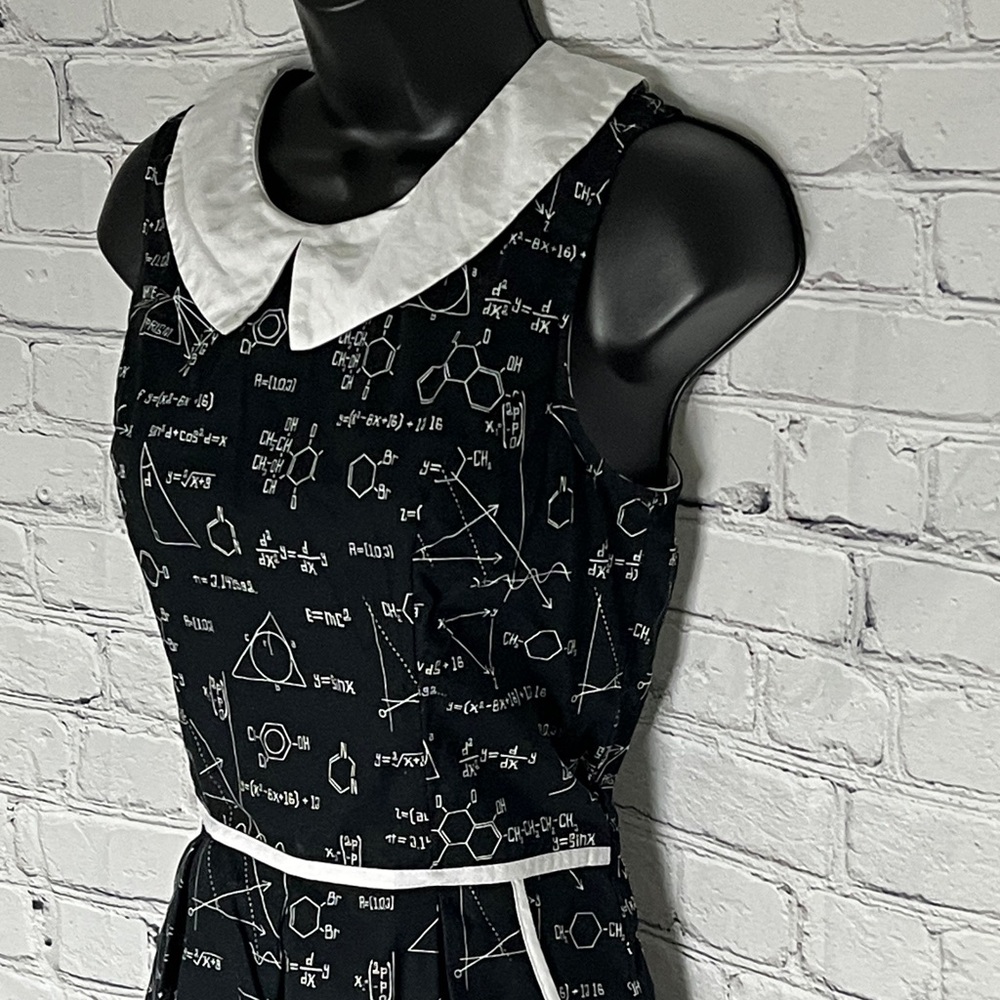 Modcloth Monochrome Science Pattern Mini Dress - image 3